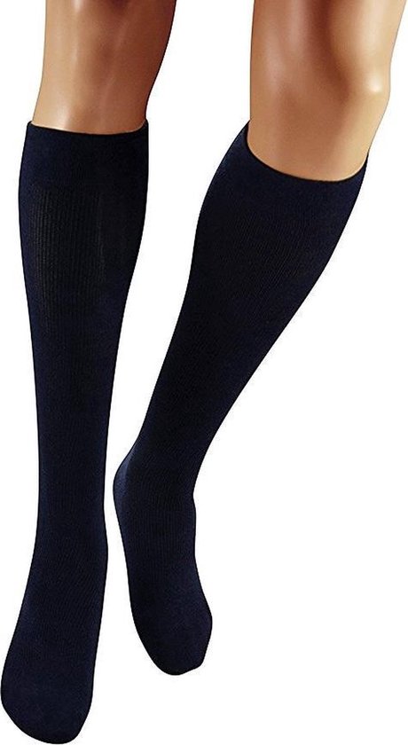 New Age Devi - Zwarte Compressie- Steun- en Reiskousen - Maat L - voor Sport en Comfort van Merkloos