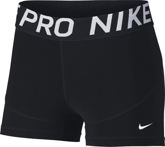 Nike Nk Pro Dames Sportbroek - Black/Black/White - Maat M van Merkloos