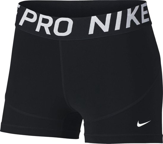 Nike Nk Pro Dames Sportbroek - Black/Black/White - Maat XL van Merkloos