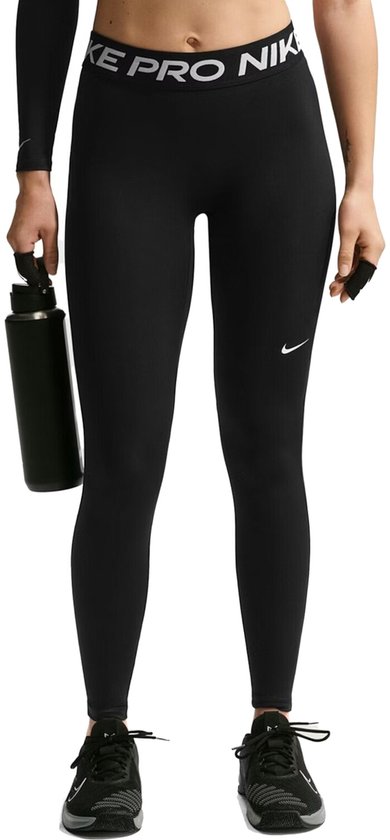 Nike Pro Dames Mid-rise Tight Iq0886-010 - Kleur Zwart-wit - Maat L van Merkloos