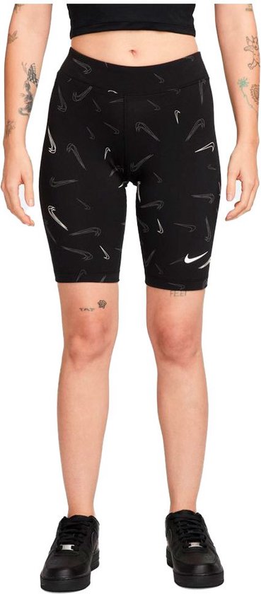 Nike Sportswear Aop Print Legging Dames - Black / White - S van Nike