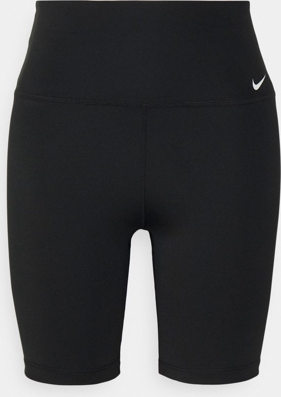 NIKE W NK ONE DF HR 7IN SHORT Dames Sportbroek - Zwart - Wit - Maat M van Nike