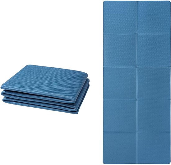Nite Opvouwbare yogamat, antislip, draagbaar, fitnessmat, opvouwbaar, licht, gymnastiekmat, pilates, sport, reisyogamat, 183 x 61 x 0,6 cm