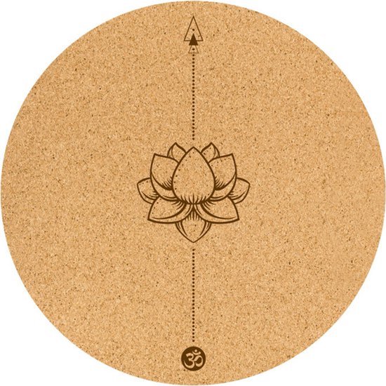 Nixnix® - Yoga Mat lotus - Zacht Rubber - Kurk - 68cm - Anti-Slip