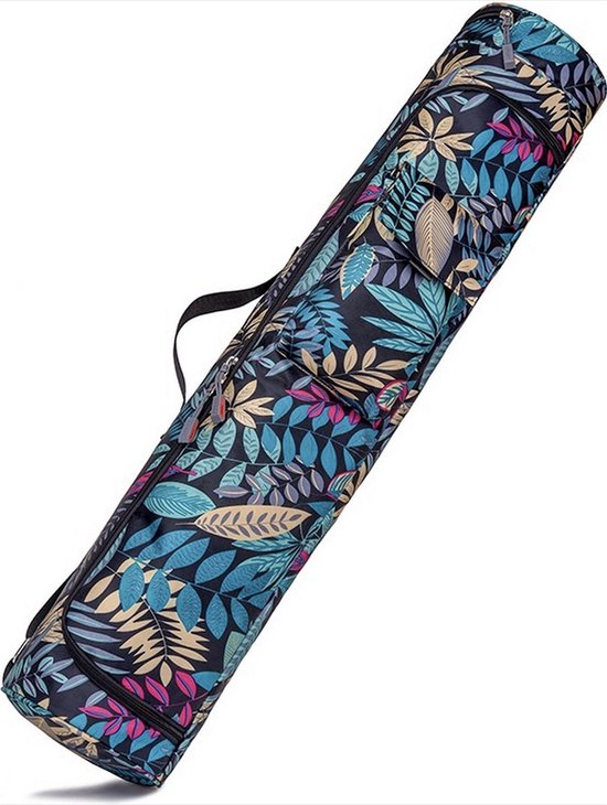 Nixnix® - Yogamat tas met rits - 76 x 16 cm - Blauw - Waterproof van Merkloos