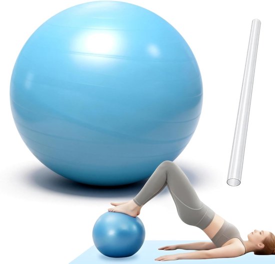 Non-slip Pilates en Yoga Bal van 25 cm - Hypoallergene Gymnastiekbal voor Thuis Fitness, Duurzaam en Veilig PVC, Ideaal voor Oefeningen en Balanstraining