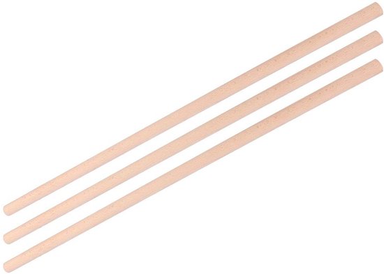 NTH products- Yoga Stick 3 Stuks - Houten Houding Corrector - Veilig en Milieuvriendelijk - Gepolijst en Afgerond Ontwerp - Verbeter Staande Houding - 2x70cm - Houdingstick