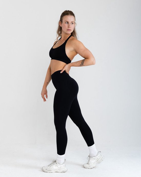 NXTR Naadloze sportlegging dames hoge taille – squat proof – zwart – Black van Merkloos