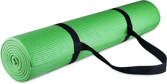 Oefenmat - Yogamat Pilatesmat - Fitness Thuis - Extra Dikke Demping - 68 inch lang - Groen