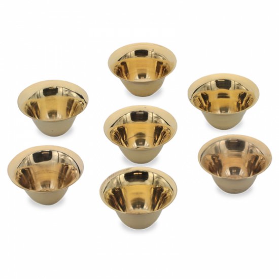 Offerschaaltjes Goudkleurig - Set van 7 stuks - 5 cm - Messing