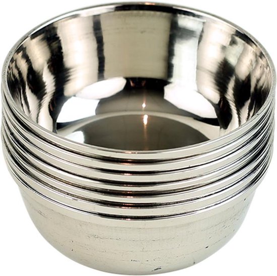 Offerschaaltjes rvs - 6 cm - (7st.) (7 stuks) - S van Merkloos