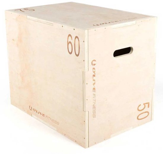 Olive Wood Adjustable Plyo Box Zilver 60 x 50 x 75 cm
