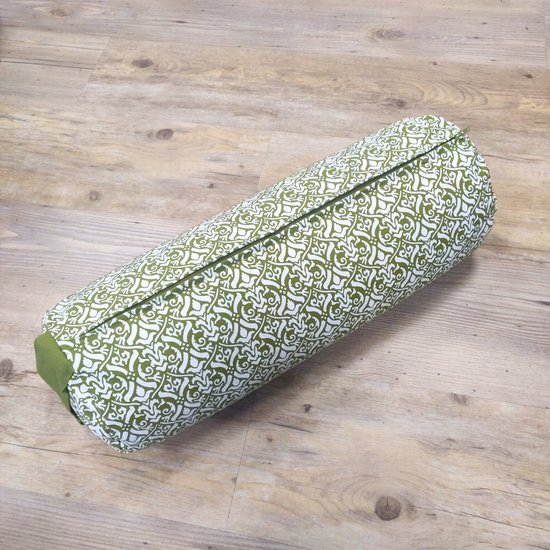 Om Namaste Bolster Design Groen & Wit - Yogabolster