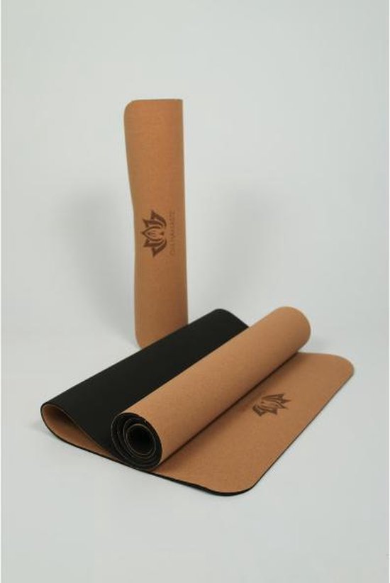 Om Namaste Cork-Kurk-TPE yogamat - zwarte mat voor yoga en fitness van Om Namaste