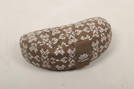 Om Namaste Design Meditatiekussen Halve Maan - Grijs & Wit - Moon van Om Namaste