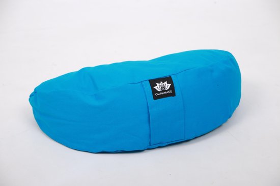 Om Namaste Halve Maan Meditatiekussen Zitkussen Blauw - Pro Moon - Turquoise van Om Namaste