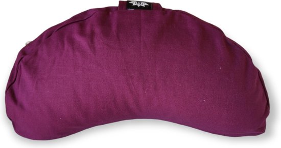 Om Namaste Halve Maan Meditatiekussen Zitkussen - Bordeaux Aubergine - Pro Moon van Om Namaste