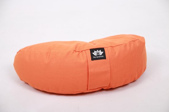 Om Namaste Halve Maan Meditatiekussen Zitkussen Oranje - Pro Moon van Om Namaste