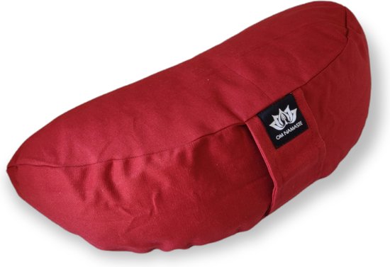 Om Namaste Halve Maan Meditatiekussen Zitkussen - Pro Moon - Terra Rood van Om Namaste