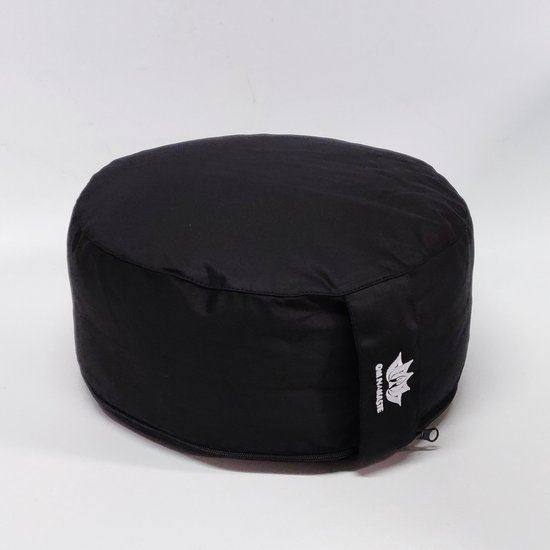 Om Namaste Meditatiekussen Rond Comfort Zwart - 12cm hoog van Om Namaste