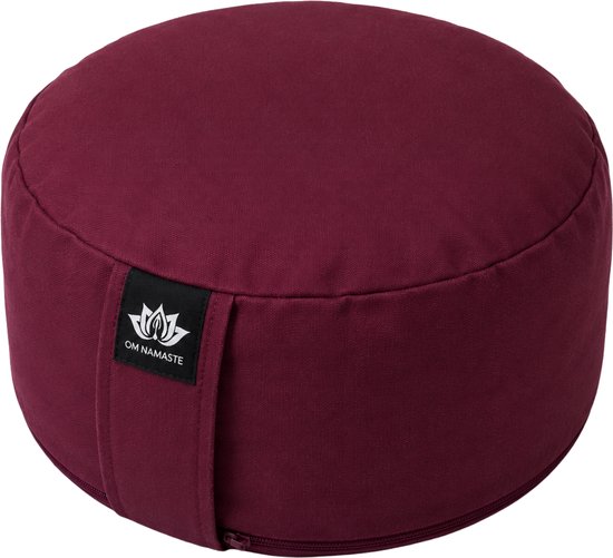 Om Namaste Meditatiekussen Rond - Pro Rondo - Bordeaux Paars van Om Namaste