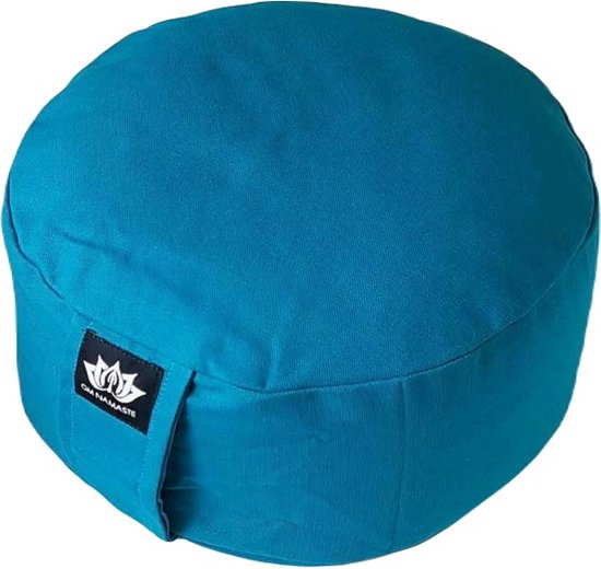 Om Namaste Meditatiekussen Rond - Pro Rondo - Turquoise van Yogi & Yogini