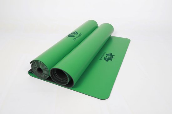 Om Namaste PU rubber Yogamat - mat voor yoga en fitness - Groen van Om Namaste