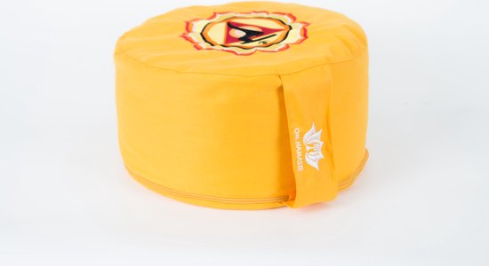 Om Namaste Ronde Meditatiekussen Chakra Collection - Geel 3e Chakra van Om Namaste