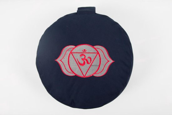 Om Namaste Ronde Meditatiekussen Chakra Collection - Indigo 6e Chakra van Om Namaste