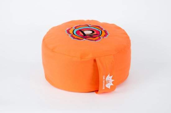 Om Namaste Ronde Meditatiekussen Chakra Collection - Oranje 2e Chakra van Om Namaste