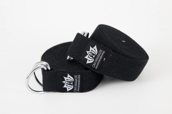 Om Namaste Yogariem - Zwarte Riem voor Yoga van Om Namaste