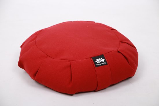 Om Namaste Zafu Meditatiekussen Terra Rood Zitkussen van Om Namaste