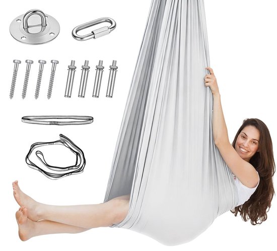 Omgoods - Aerial Yoga Hangmatset - Multifunctionele Nestschommel voor Binnen van Omgoods