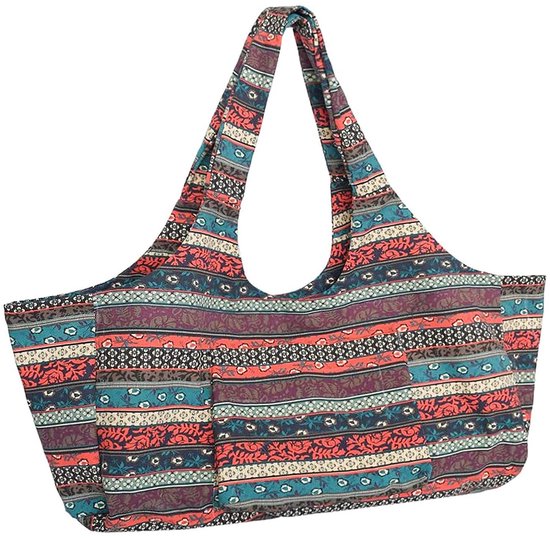 OmGoods - Dailygoody - Grote capaciteit yoga tas - Bohemian etnische stijl - Lichtgewicht canvas - Voor yogamat en accessoires - Perfect voor yoga en fitness - ...
