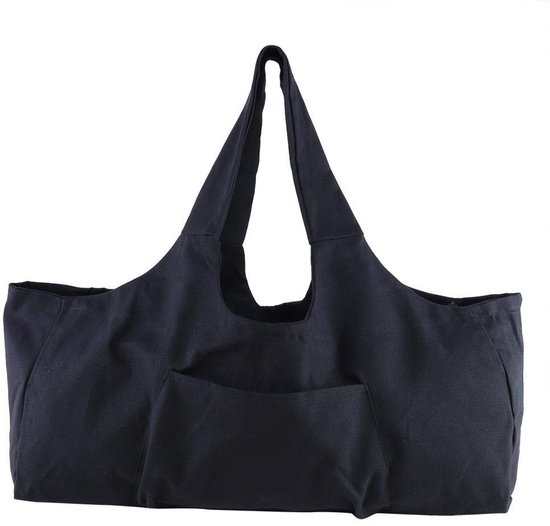 OmGoods - Dailygoody - Grote yogamat-tas - Sporttas voor yogamat - Ruime opbergtas met zijzakken - Zwart of grijs - Ideaal voor yoga en fitness - Geschikt voor