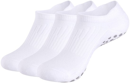 Omgoods - Non-Slip Yoga Sokken voor Vrouwen, 3 Paar Wit