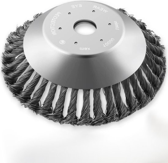 Onkruidborstel voor bosmaaier | 20 cm staalborstel | Universele Onkruidborstel Onkruidverwijderaar - Voegenborstel - Grastrimmer van STOOOXS