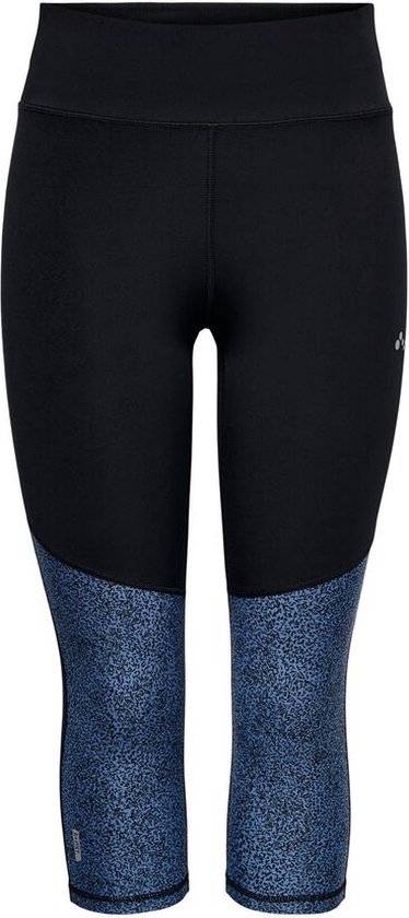 ONLY PLAY - Sportlegging - 3/4 – Dames – Zwart/blauw - MAAT 40/42 van ONLY PLAY