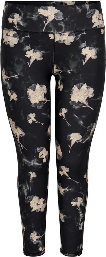 ONPJAM SPORTLEGGING - CURVY - MAAT 52/54 - DAMES - PLUS SIZE - ZWART/ECRU - van ONLY PLAY