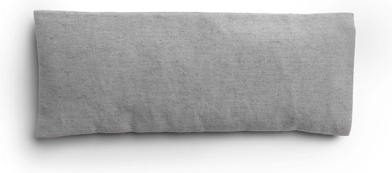 Ontspannend oogkussen | 100% ecologisch | handgemaakt in NL | vulling 160g biologisch lijnzaad | perfect voor Yoga | Meditatie | Yoga Nidra | Ontspanning | afneembare en wasbare eco linnen hoesje | kleur grijs | ZONDER LAVENDEL van Het Postatelier