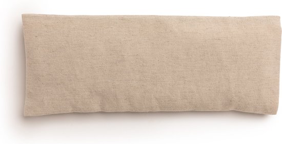 Ontspannend oogkussen | 100% ecologisch | handgemaakt in NL | vulling 170g biologisch lijnzaad | perfect voor Yoga | Meditatie | Yoga Nidra | Ontspanning | afneembare en wasbare eco linnen hoesje | kleur beige | ZONDER LAVENDEL van $