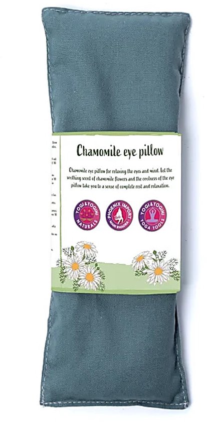 Oogkussen kamille met biologisch lijnzaad donkergroen van Merkloos