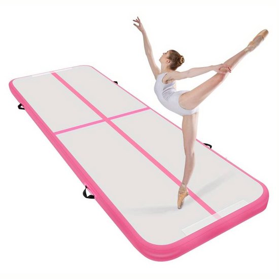 Opblaasbare AirTrack 3m x 1m x 10cm – Luchtmat voor Tumbling, Gymnastiek & Yoga Training van Merkloos