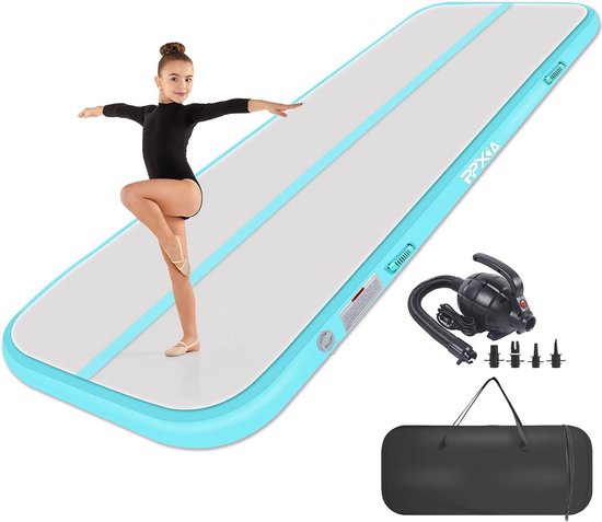 Opblaasbare gymnastiekmat 3m 4m 5m 6m - Turnmat voor thuis, outdoor en yoga