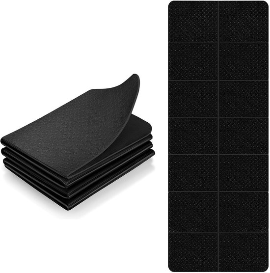 Opvouwbare antislip yogamat met draagtas - 183 cm x 68 cm, 4 mm dik, perfect voor reizen en thuisfitness