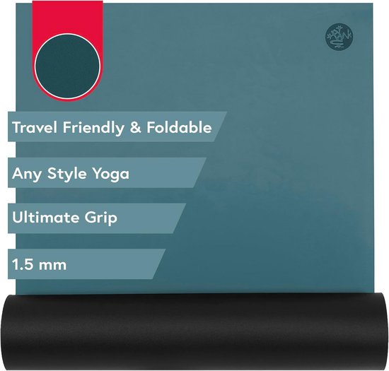 Opvouwbare Antislip Yogamat voor Reizen - Dunne en Stevige Grip