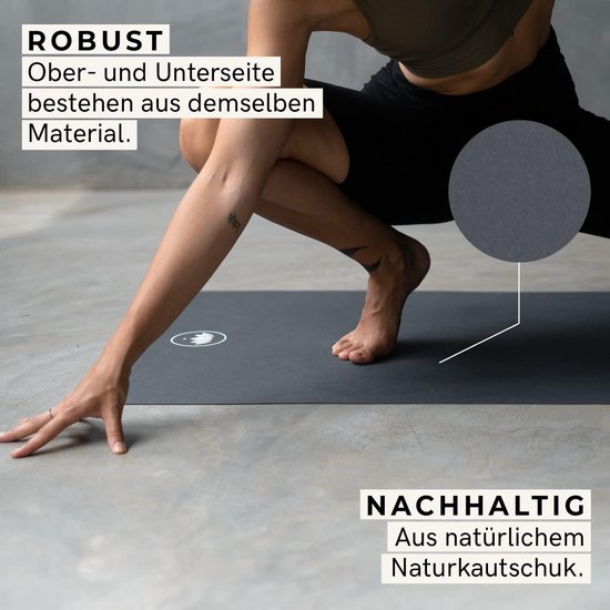 Opvouwbare Dunne Yoga Reis Mat van Natuurlijk Rubber - Antislip en Ecologisch