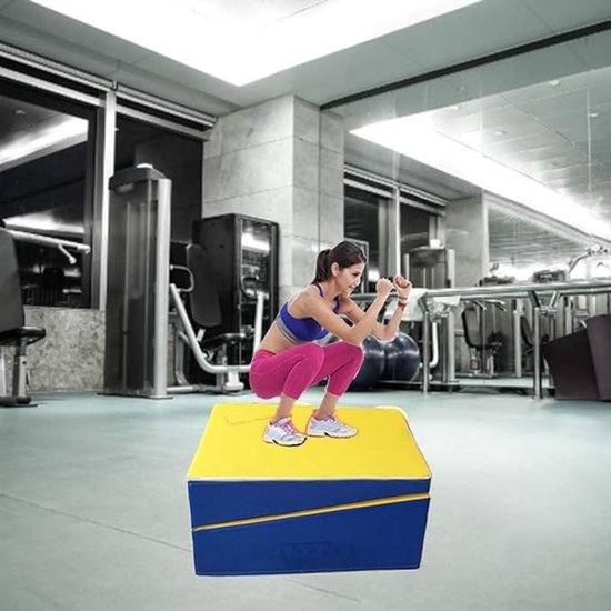 Opvouwbare Gymnastiek Wig Mat 150x80x40 cm – Tumbling Keilmat Incline Trainingsmat voor Gymnastiek, Fitness, Martial Arts & Yoga – EPE Schuim PU Leren Anti-Slip Trainingsmat met Handgreep & Afneembare Rits Hoes