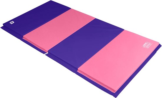 Opvouwbare gymnastiekmat 1,2 m x 2,4 m - Draagbare tuimelmat met klittenband