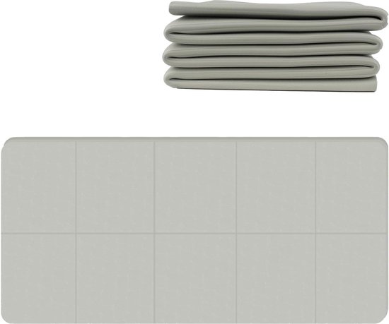 Opvouwbare lichte antislip TPE-yogamat 183 cm x 61 cm x 8 mm - Reizen Yoga Pilates Workout - Grijs van Core Balance